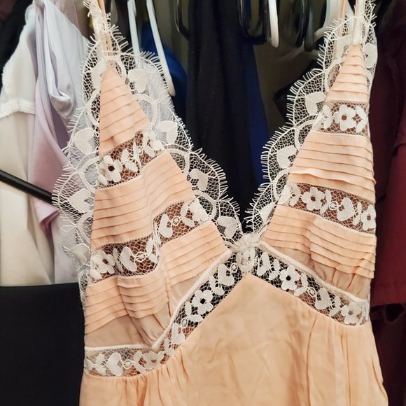 NEW FOR LOVE & LEMONS SOFT PINK LOVEBIRD MAXI DRESS SIZE XS - Picture 12 of 15